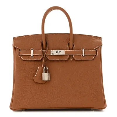 Hermès Birkin 25 Brown Togo Leather Silver Hardware