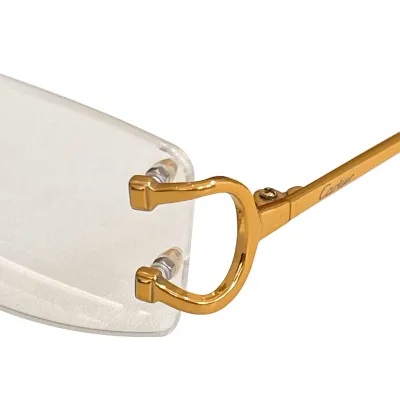 Cartier square frame glasses black gold/leopard gold/black/black silver color Size 53口18-140