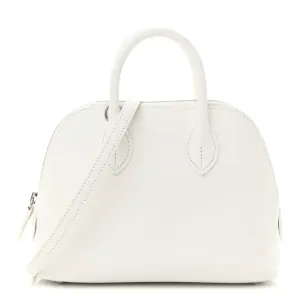 Hermès Mini 1923 Bolide White Evercolor Leather Silver Hardware