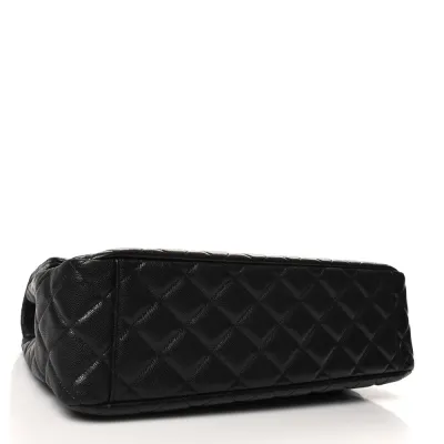 Chanel Travel Flap XXL | Black Quilted Caviar