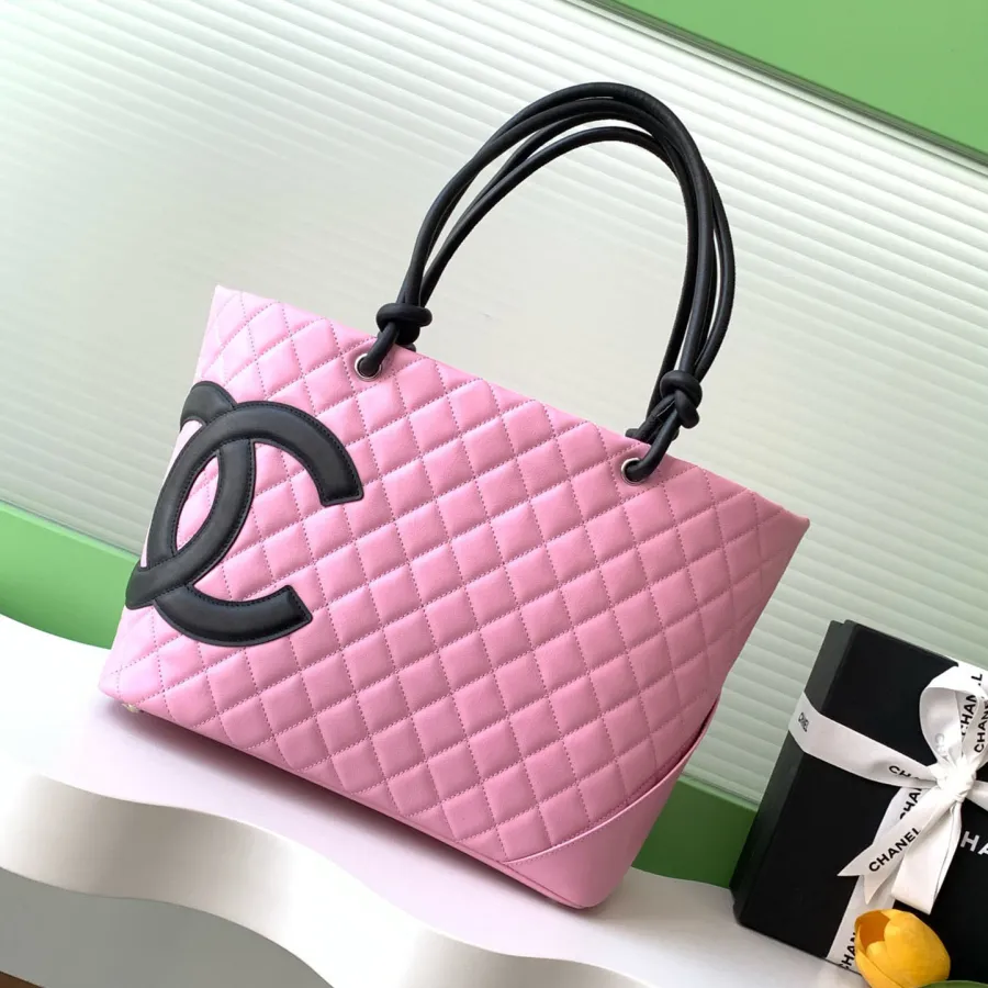 Chanel Pink / Milk tea color / White / Black Basket Tote Bags / Shoulder Bags