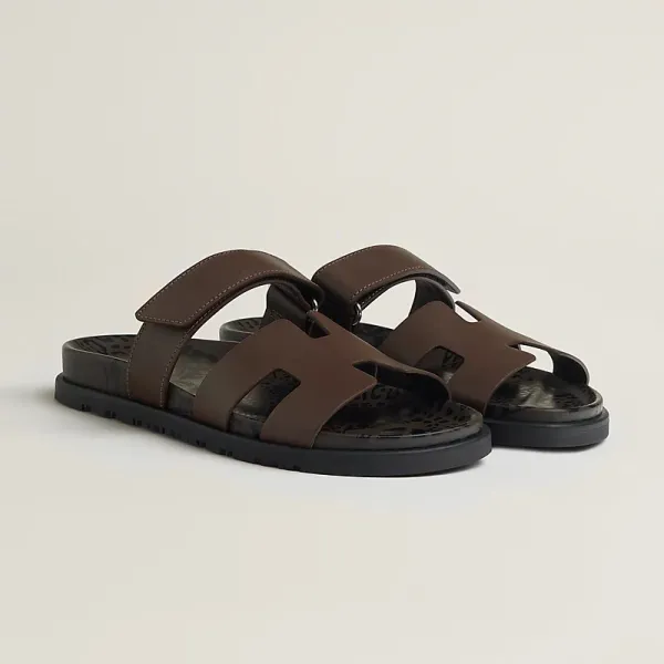 HERMES Chypre Coffee color Slippers - Image 2