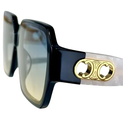 Celine square frame glasses black white/black/black brown/eggplant/leopard/ivory color Size 61口16 140