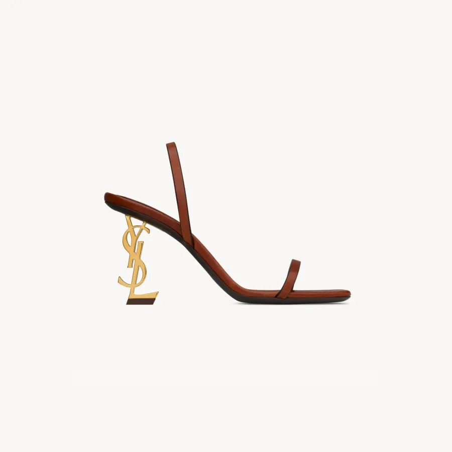 Yves Saint Laurent brown high heel sandals