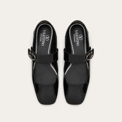 VALENTINO  Patent leather Mary Jane ballet shoes