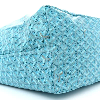 Goyard Saint Louis GM Balise Beach Towel Set Turquoise Goyardine Canvas