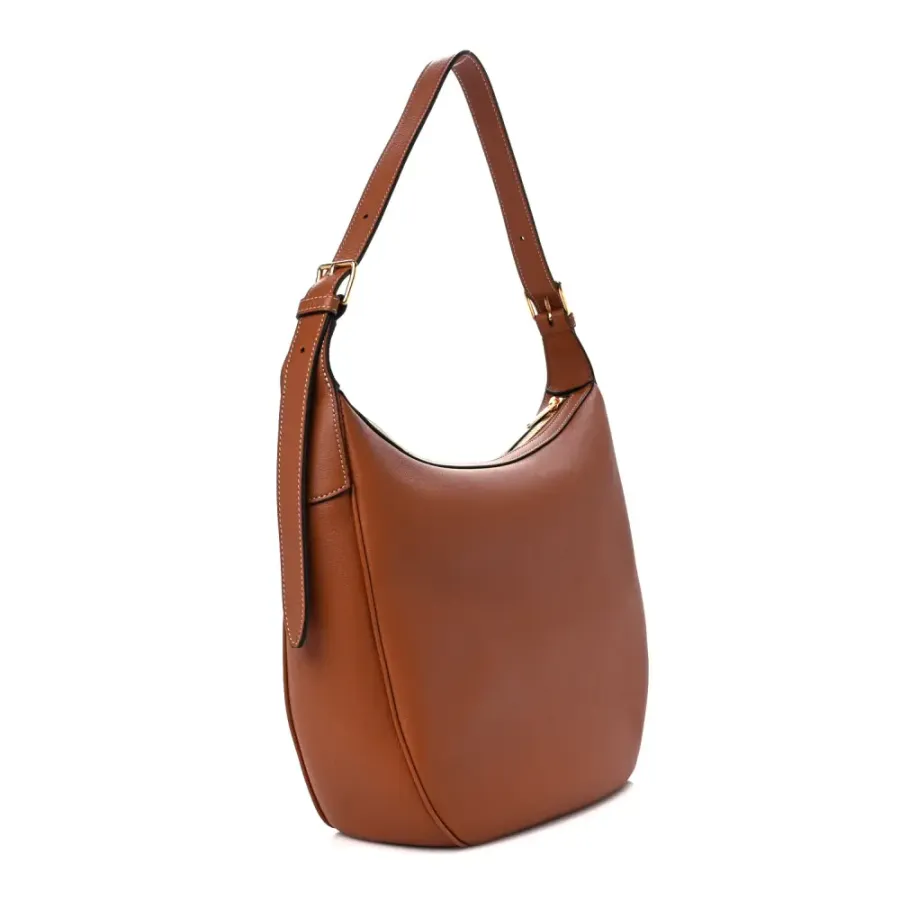 Celine Medium Triomphe Heloise Shoulder Bag Tan Supple Calfskin Leather