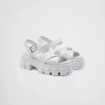 PRADA White Monolith rubber sandals