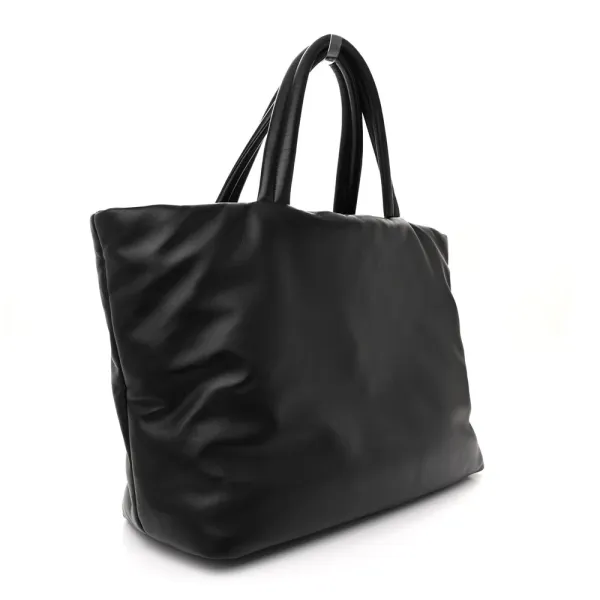 Saint Laurent Large Tote Black Wide Puffer Lambskin Leather - Image 3