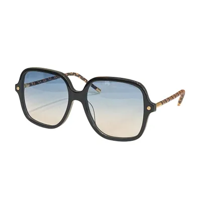 Louis Vuitton square frame glasses cerise/blue/white/leopard brown/black/eggplant/leopard color Size 53口22-145