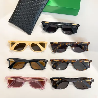 Bottega Veneta square frame glasses leopard black/leopard green/leopard brown/black/moccasin/orange black/red color Size 49口21-145