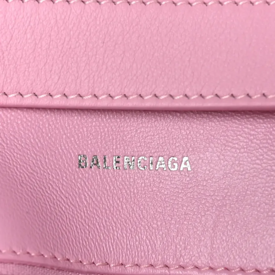 Balenciaga XS Downtown Shoulder Bag Candy Pink Semi-Shiny Smooth Calfskin Leather Silver Hardware