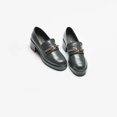 Chanel Dark grey calfskin Loafers