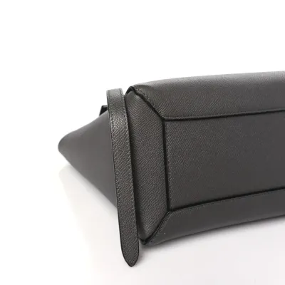 Celine Micro Belt Bag Grey Grained Calfskin Leather Gold Hardware