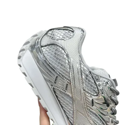 Bottega Veneta Orbit Sneakers In Black/Silver Technical Fabric And Mesh Lace-Up Sneaker