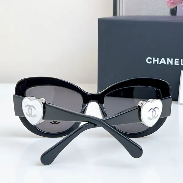 CHANEL glasses black silver color size 55-19-140 - Image 5