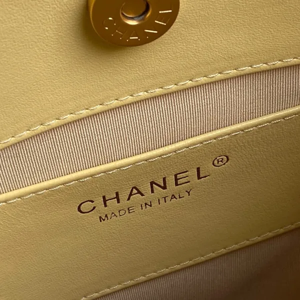 Chanel Yellow / Pink / Grey / Black Quilted Lambskin Leather Backpacks - Image 6