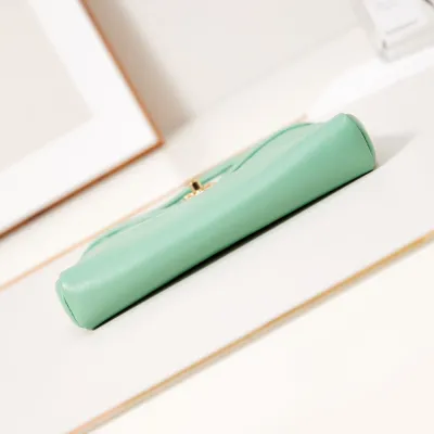 Chanel Oil Wax Leather Green Crossbody Bags