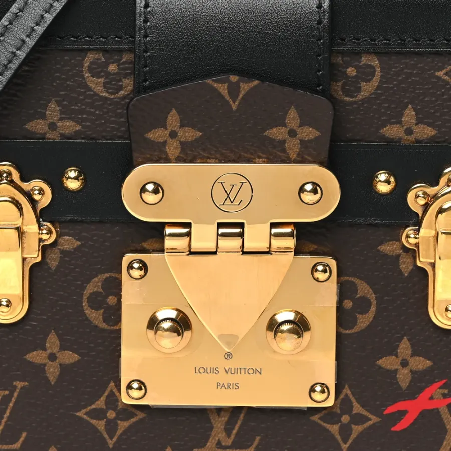 Louis Vuitton Petite Malle PM Black Monogram Canvas Gold Hardware