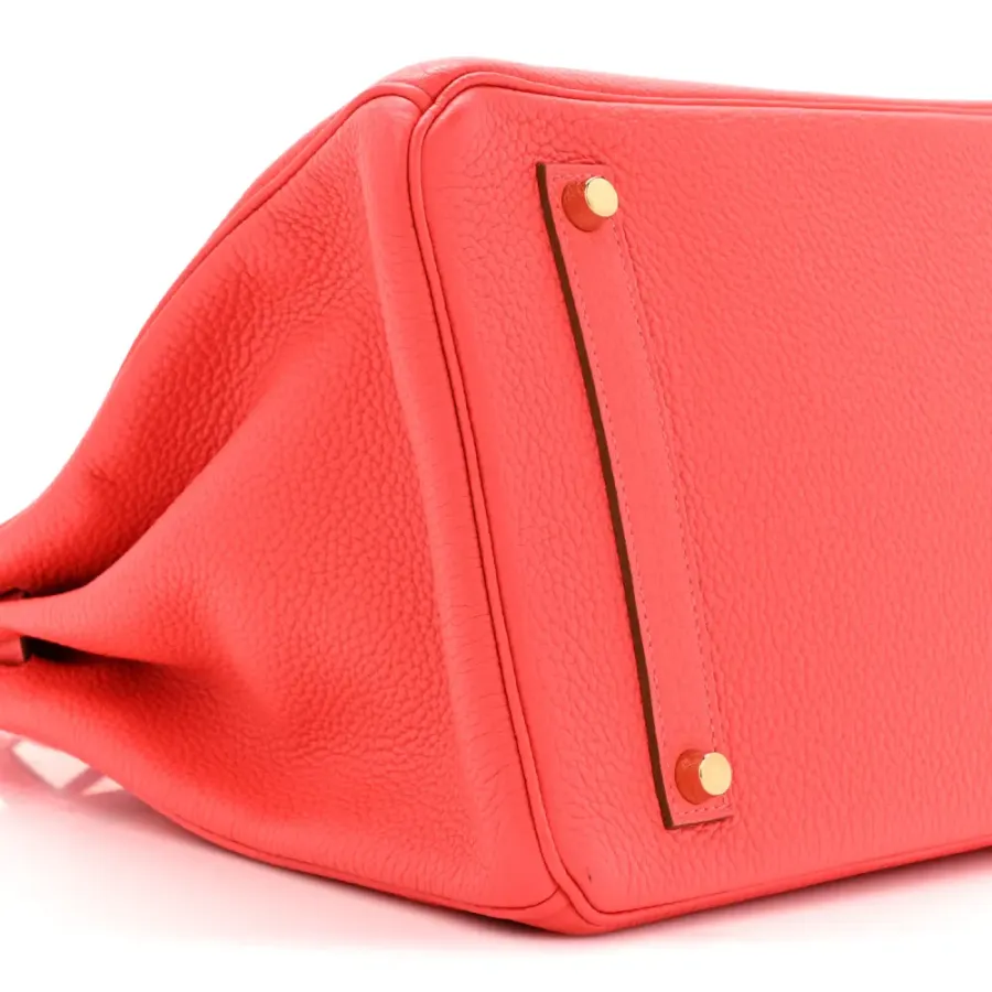 Hermès Birkin 35 Rose Jaipur Taurillon Clemence Leather Gold Hardware