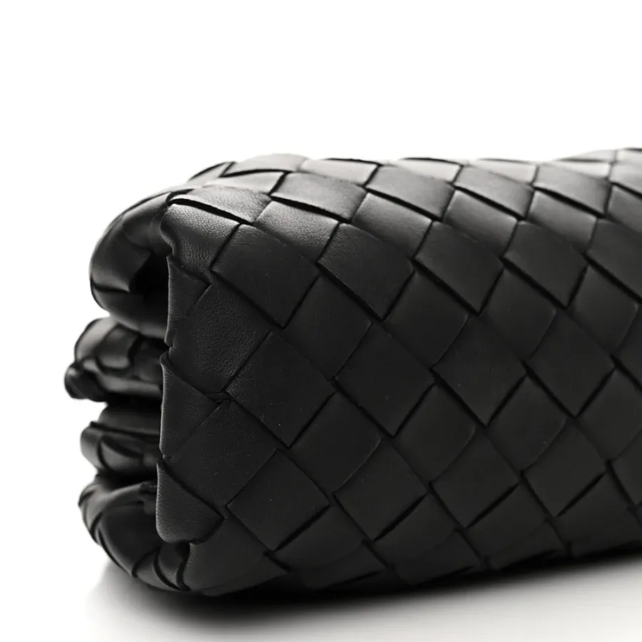 Bottega Veneta Mini Intrecciato Pouch Black Nappa Leather