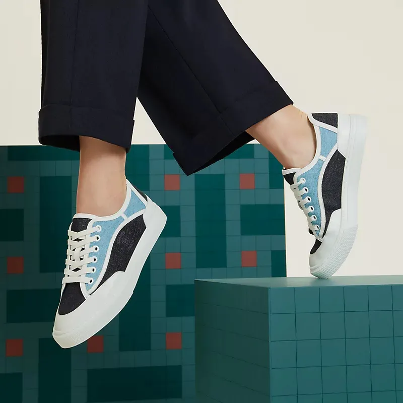 HERMES Get Sneakers Blue Sports Shoes