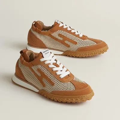 HERMES Jet Sneakers Brown Sports Shoes