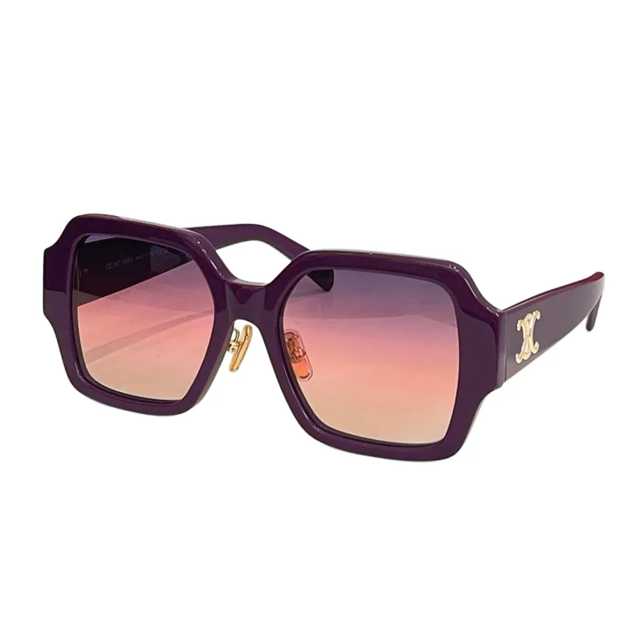 Celine square frame glasses grey/black gold/black/purple/pink/green color Size 63口11-146