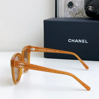 CHANEL square frame glasses rust color size 65-16-145