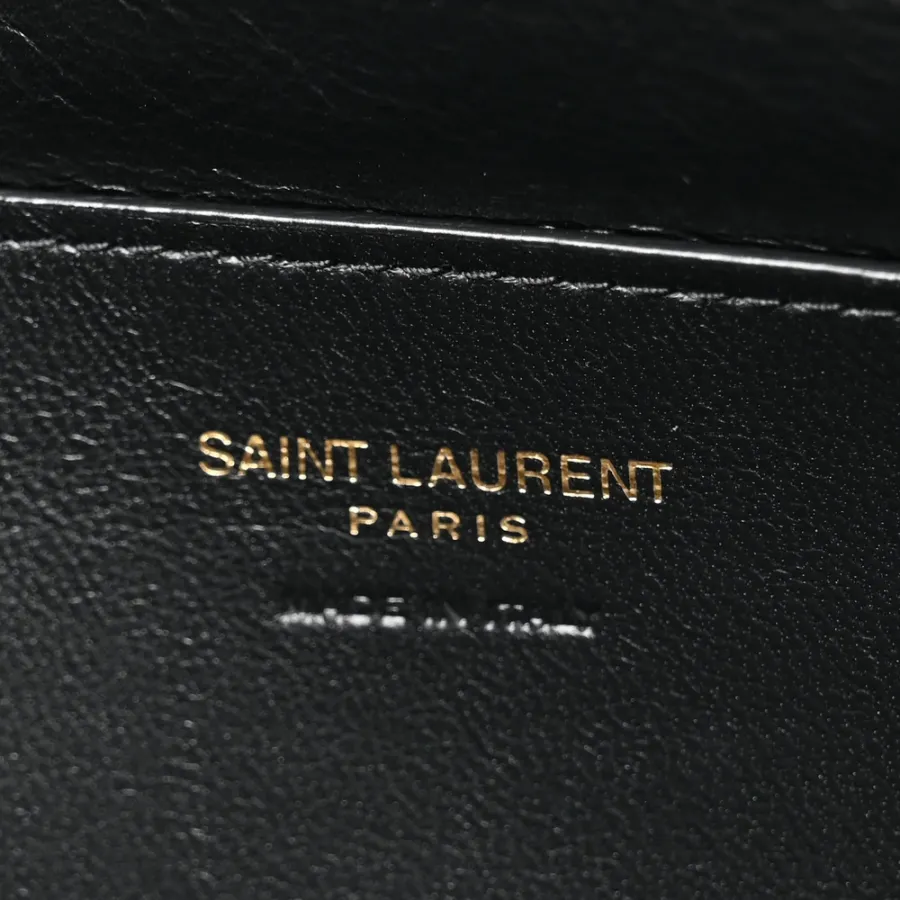 Saint Laurent Small Calypso Pouch Rouge Merlot Lambskin Leather Gold Hardware