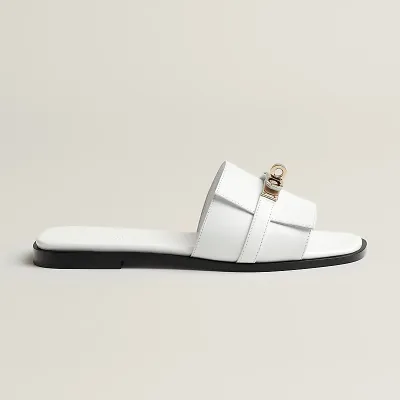 HERMES  Giulia white Slippers