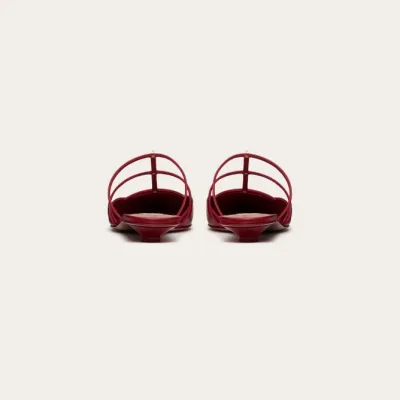 VALENTINO Red Calfskin microheeled Mill slippers