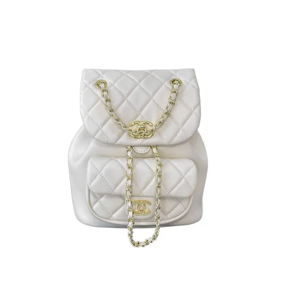 Chanel Pink / Yellow / White / Black Quilted Lambskin Leather Backpacks - Image 10