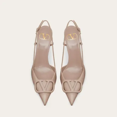 VALENTINO Calf leather strappy heels (8cm high heel)