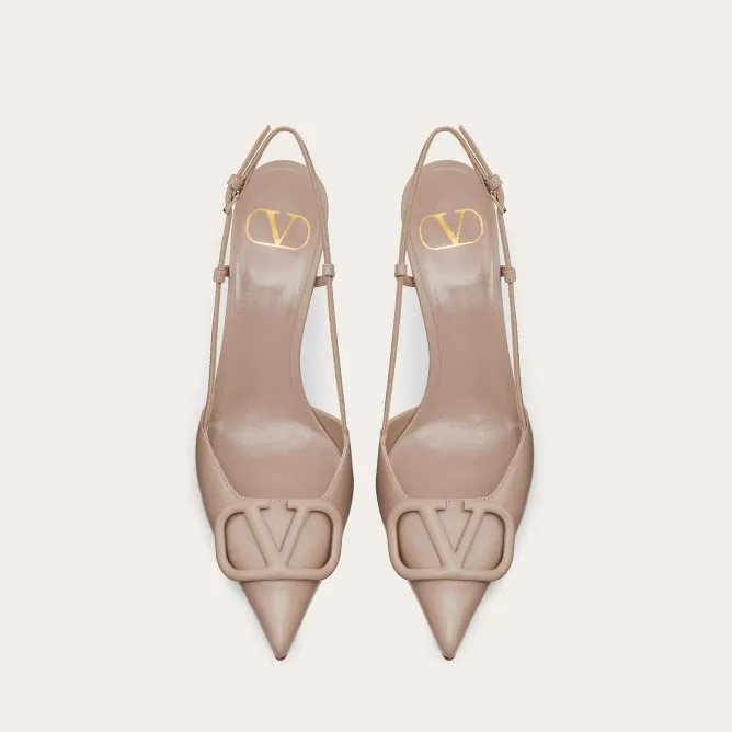 VALENTINO Calf leather strappy heels (8cm high heel)