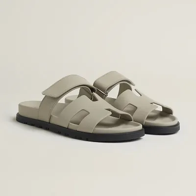 HERMES Chypre Grey Slippers