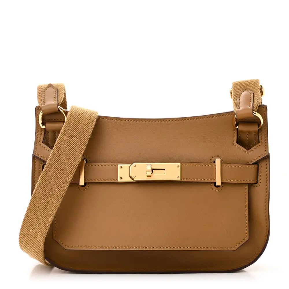 Hermès Mini Jypsière Bronze Doré Swift Leather Gold Hardware