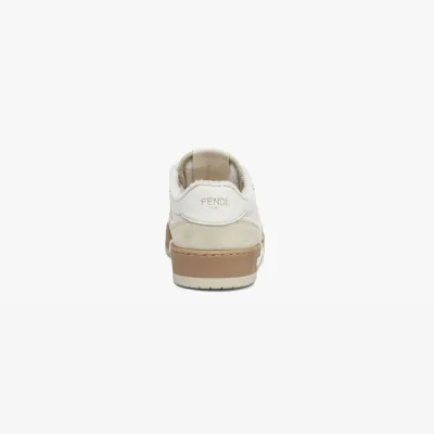 FENDI Women's white suede low-top shoes