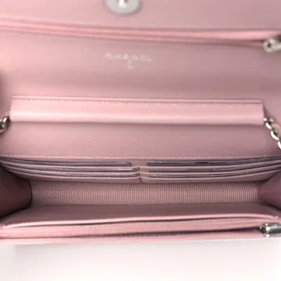 Grade Chanel Wallet On Chain - Light Pink Caviar