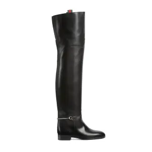 Gucci black knee high boots