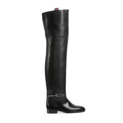 Gucci black knee high boots