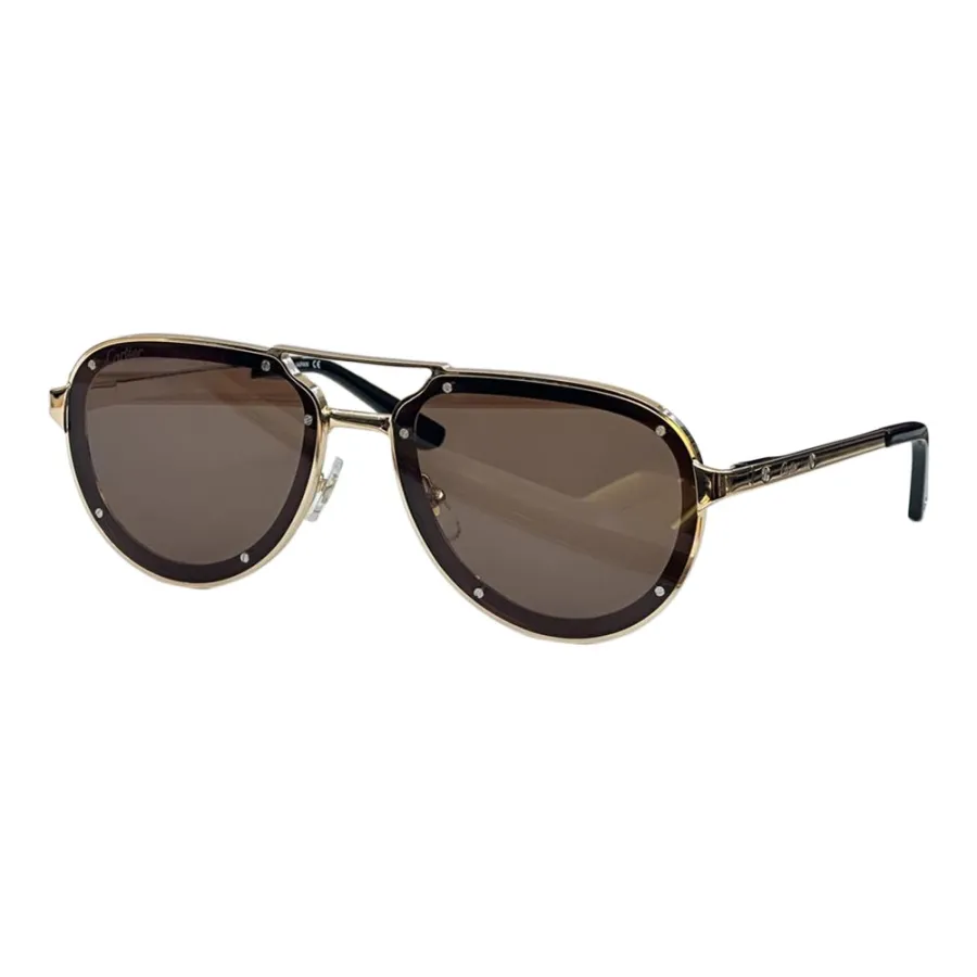 Cartier Pilot glasses black silver/black gold/blue/brown color Size 55-17-145