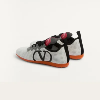 VALENTINO CHROMATHON Women's eyelet suede sneakers