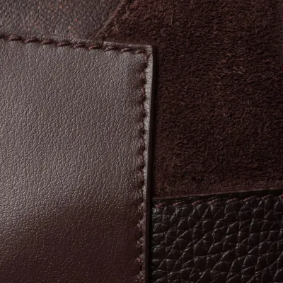 Miu Miu Beau Leather / Suede splicing Deep Brown Top-Handle Bags