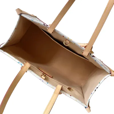 Louis Vuitton x Murakami Takashi Onthego MM Multicolor White Gold Hardware