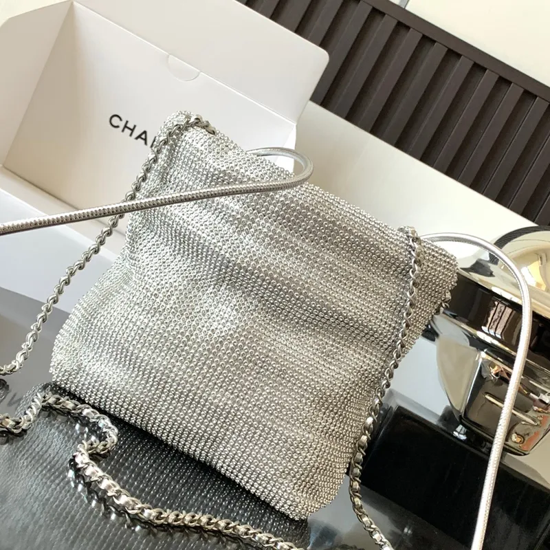 Chanel 22bags Silver Woven Cowhide Shoulder Bags