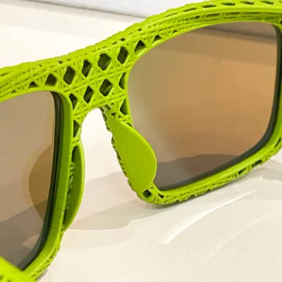 DIOR square frame glasses green blue color Size 57口18-135