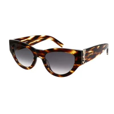 Saint Laurent Cat Eye glasses leopard/black gold/black silver color Size 53口20-145