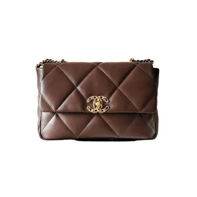 Chanel 19 Bag Green / Wine Red / Black / White Gold / White Silver / Light Orange / Chocolate Brown 30CM Crossbody Bags