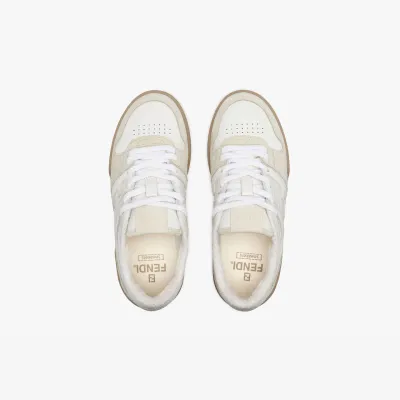 FENDI Women's white suede low-top shoes